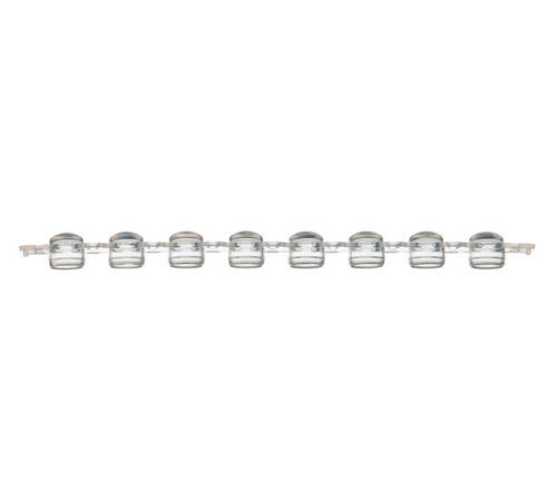 0.2 mL 8-Strip Dome Caps, No Tubes, Natural, 1250/CS, Globe Scientific, PCR-02DC