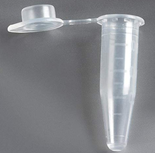 PCR Tube, 0.6 mL, Thin Wall, PP, Attached Flat Top Cap, Graduated (Assorted Colors Available), 1000/PK, Globe Scientific, 110573N
