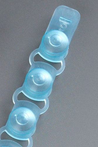 Cap Strip, PP, Blue, 8 Caps/Strip, 125 Strips/Unit (For use with # 110575, Tube Strip), 125/PK, Globe Scientific, 110578B