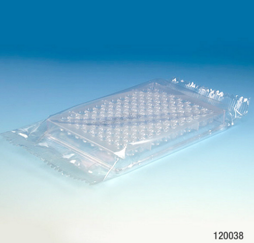 Microtest Plate, 96-Well, U-Bottom, Polystyrene (PS), STERILE, Individually Wrapped, 50/CS, Globe Scientific, 120038