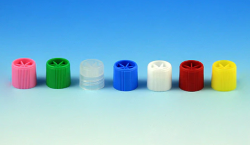 Screw Cap, for Sample Tubes with External Threads (#'s: 6030-6059), Green, Polypropylene (PP), 1000/CS Total, Globe Scientific, 6136G