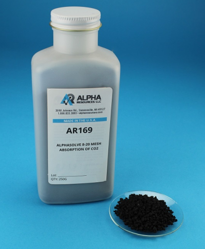 Alphasolve 8-20 Mesh, Absorption of CO2, 250 g