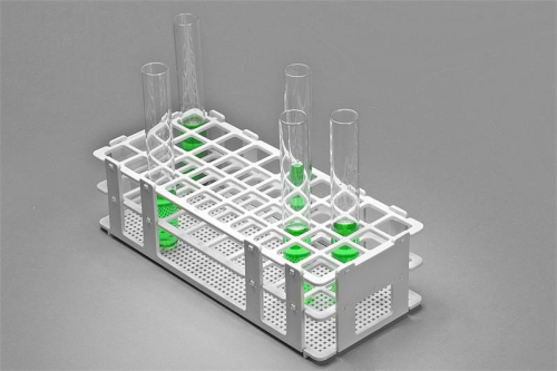 Test Tube Rack, Polypropylene, 40-Place, 16-20 mm Tubes, White, Bel Art Products, F18745-0002