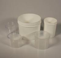 Bottle, Wide Mouth, White Polypropylene, 8 oz. without Cap (138/CS) 3-1/2 in. High x 2-3/4 in. Diameter, 70-400 Thread Cap Required