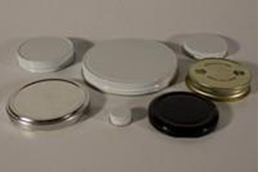 Cap, Metal, 110 mm, 110-450 Thread, with Polyethylene-Faced Pulpboard Liner, 400/CS, Cincinnati Container Co., 400110PE1 (Representative Image)