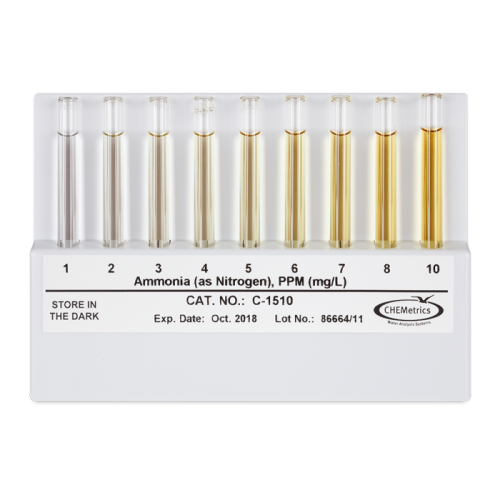 Comparator-Ammonia, Flat, High Range, 1-10 ppm, Chemetrics, Inc., C-1510 Non-Regulated