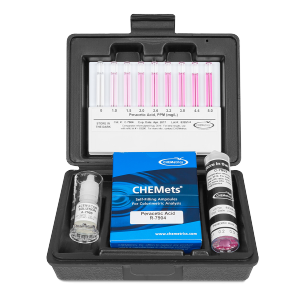 Peracetic Acid-CHEMets Visual Kit, 30 Tests, 0-1 & 0-5 ppm, Chemetrics, Inc., CHZ-K7904 Non-Regulated