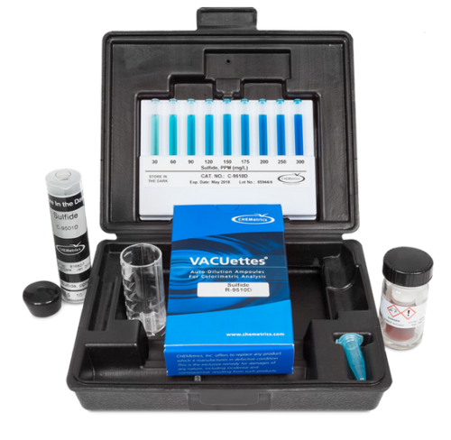 Sulfide - VACUettes Visual High Range Kit, 30 Tests, 0 to 30 and 30 to 300 ppm, K-9510D