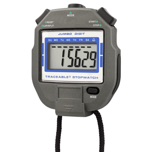 Traceable Jumbo-Digit Stopwatch with handy clip, 23 hrs., 59.mins., 59.secs., Antylia, 1051