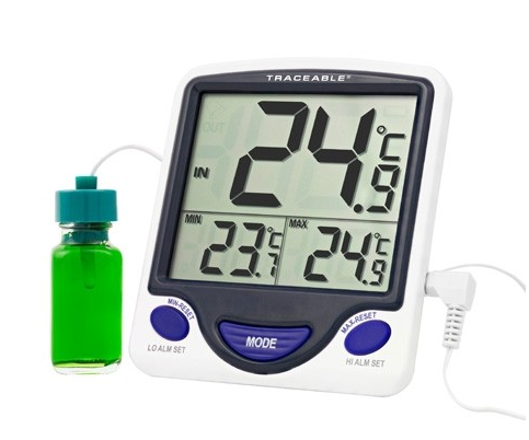 Traceable Jumbo Refrigerator/Freezer Thermometer, Range is 58 to 158 F / 50 to 70 C Resolution 0.1, Antylia, 4548