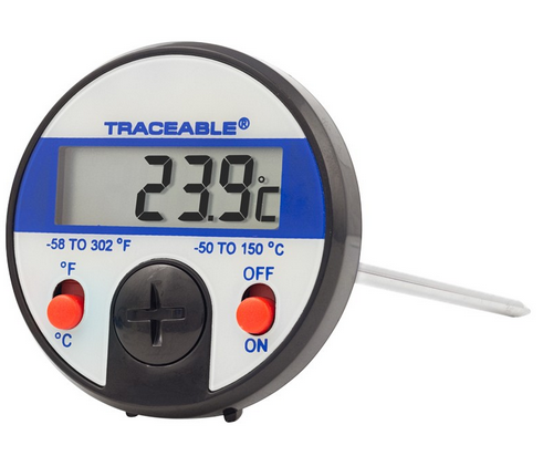 Traceable Jumbo-Display Dial Thermometer, Range is 58 to 302F/50 to 150C Resolution is 0.1 from 20 to 200; 1 Outside this Range, Antylia, 4049