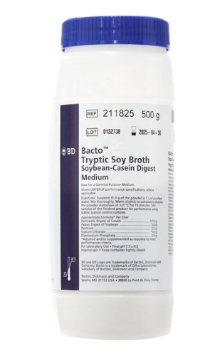 DIFCO Tryptic Soy Broth (Soybean-Casein Digest Medium), 500 g, Becton Dickinson (BD), 211825