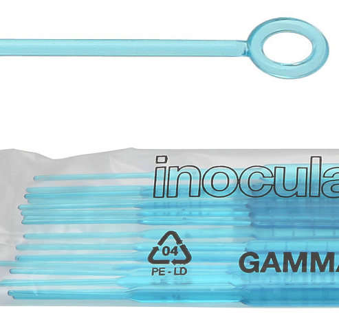 Innoculating Loop, Blue, Polystyrene, with Needle, 7.875 in. x 0.5 in.