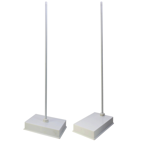 Lab Stand, Weighted Edge with Coated Steel Rod, 6.75 in. x 9.875 in. x 2.063 in.