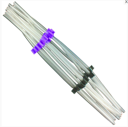 Manifold Tubing, PVC, Two-Stop, 2.29 mm I.D x 41 mm Length, Color-Coded, Purple-Black, STERILE