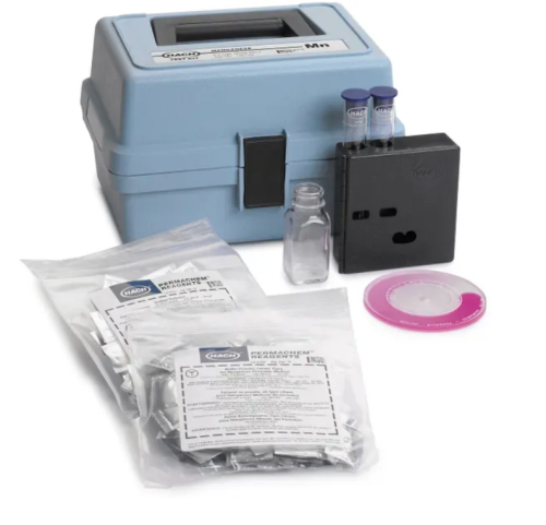 Manganese Test Kit, Model MN-5, 0 to 3.0 mg/L Mn, 100 Tests, HACH, 146700