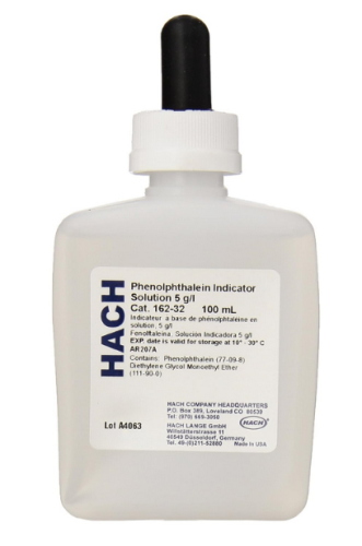 Phenolphthalein Indicator Solution, 5 g/L, 100 mL MDB (APHA), HACH, 16232