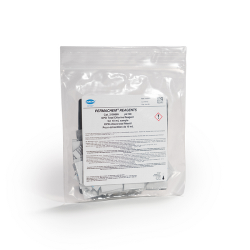 DPD Total Chlorine Reagent, 10 mL Sample, Powder Pillows, Range: up to 2.00 mg/L