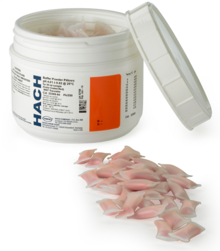 Buffer Powder Pillows pH 4.01 +/- 0.02 at 25 degrees C, 250/PK, HACH, 2226964