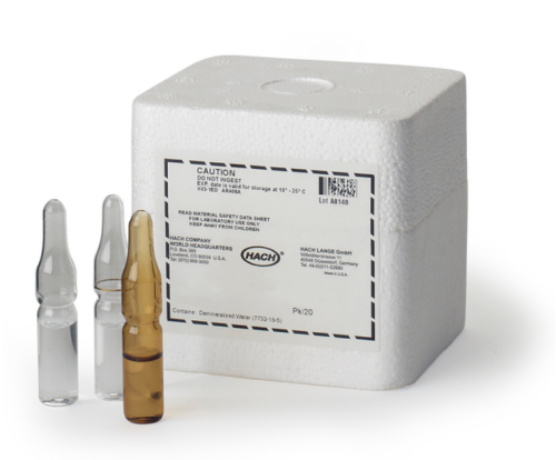 DPD Chlorine Indicator Solution Ampules, ULR, 1.5 mL/Ampule, 20/PK, HACH, 2493220