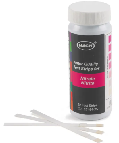 Nitrate and Nitrite Test Strips, 25 Tests, HACH, 2745425