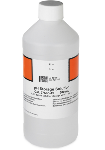 pH Electrode Storage Solution, 500 mL Poly Bottle, HACH, 2756549