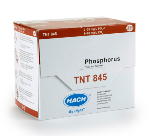 Phosphorus (Reactive and Total) TNTplus Vial Test, UHR (6-60 mg/L PO4), 25 Tests, HACH TNT845