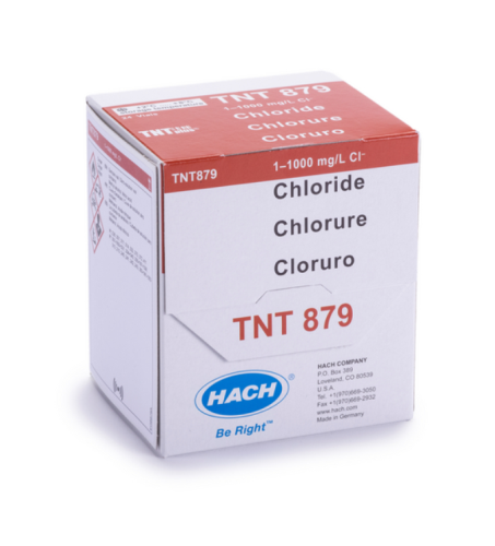 Chloride TNTplus Vial Test (1.0-1,000 mg/L Cl), 24 Tests, HACH, TNT879