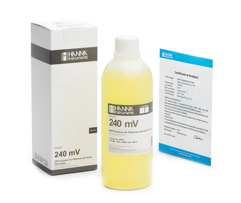 ORP Test Solution, 240 mV @ 25 Degree C, 500 mL, Hanna Instruments, HI7021L