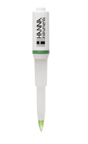 pH Electrode, SMART for Dairy/Semi-solid Foods, PVDF Body, DIN Connector, 1 m Cable, Hanna Instruments, FC202D