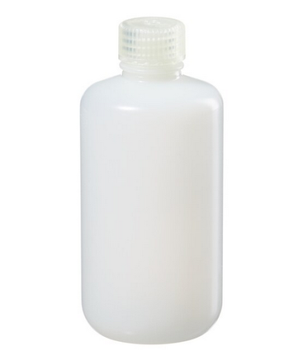 Nalgene Bottle, IP2, Narrow-Mouth High-Density Polyethylene (HDPE) with Polypropylene (PP) Screw Cap, Round, 250 mL, 12/PK or 72/CS, Thermo Scientific, 2099-0008