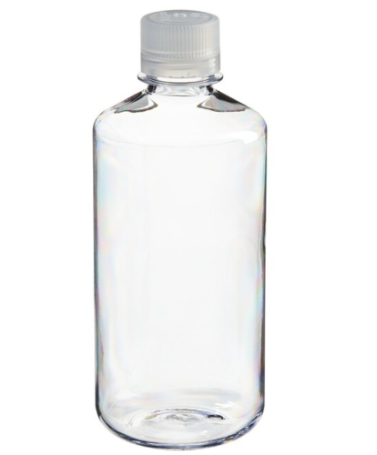 Nalgene Bottle, Round, Narrow-Mouth, Large, Clear Polycarbonate (PC) with Polypropylene Cap, 1 L, 2205-0032