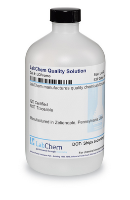 COD Standard, 1,000 ppm, (1 mL = 1 mg), (Potassium Acid Phthalate in Water), 500 mL Poly Bottle, LabChem, LC132451