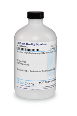 Fluoride Standard, 0.5 ppm F- Premixed with Equal Volume of TISAB II, 500 mL, LabChem, LC146101