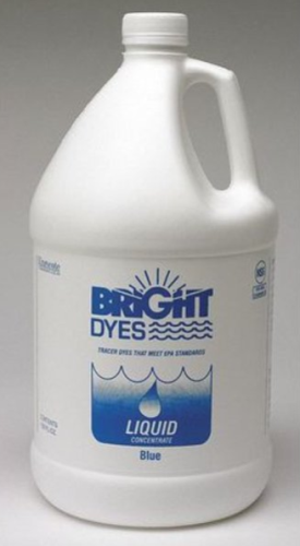 Dye, Bright Standard Blue Water Tracer Liquid, 1 gal,