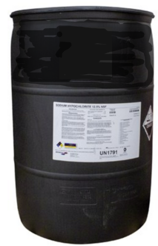 Sodium Hypochlorite, 12.5%, 53 gallon Barrel, Brenntag, 465527