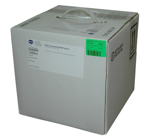 Water, Deionized, ASTM Type II (Sold by Each / Each = Cubitainer of 20 L) (Non-Regulated)
