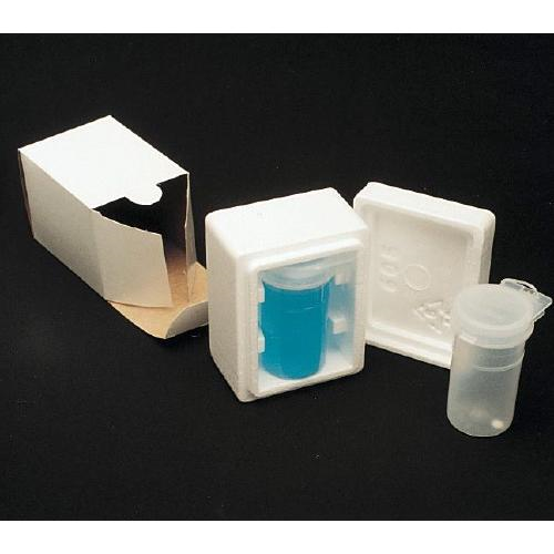 Foam Containers, 3-3/4 in. L x 2-1/4 in. W x 1-1/2 in. H. Ideal for Coliform shipment.