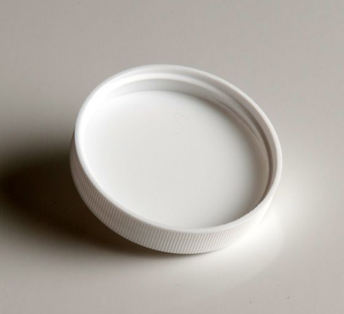 Cap, 58 mm Polypropylene, PTFE-Lined, White (Level 1), 50/PK