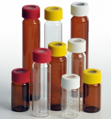 VOA Vial, Open Top, Clear Glass, with 24-414 Cap, 40 mL, Pre-Cleaned to EPA Standards, with Certificate of Analysis, 72/PK