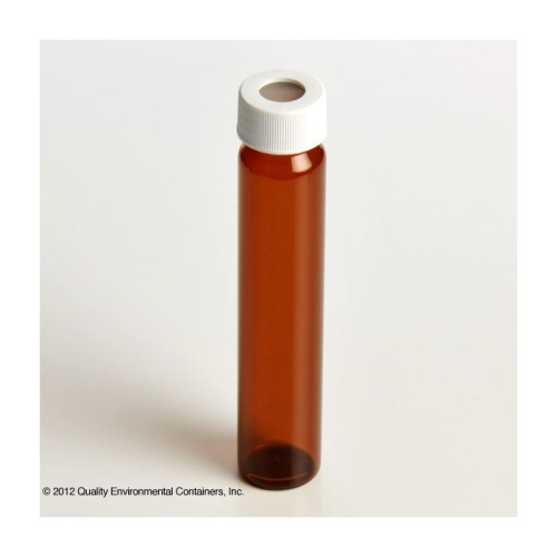 VOA Vial, Open Top, Amber Glass, with 24-414 Cap, 60 mL, Pre-Cleaned to EPA Standards, with Certificate of Analysis, 72/CS