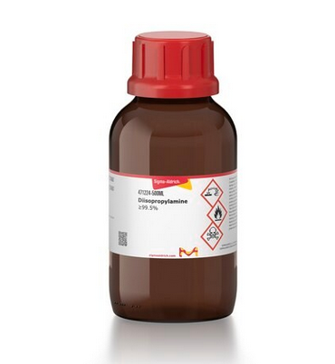 Diisopropylamine, >=99.5%, 2.5 L Amber Bottle, Sigma-Aldrich, 471224-4x2.5L