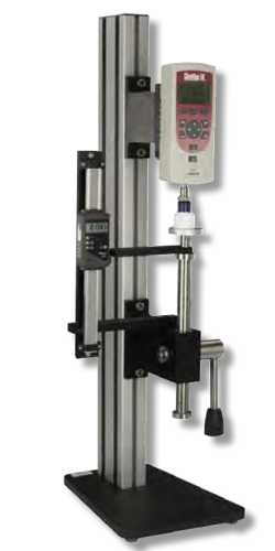 Mechanical Test Stand, 500 lbf, Handwheel, 750 mm, LG Series, Vertical Bench Mounting, with Digital Travel Indicator, Chatillon, MT500HS3B1