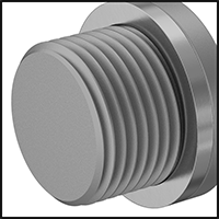 Plug with Hex Drive, Black-Coated Steel, Low-Pressure Pipe Fitting, 1/8 NPT, Male, 3/16 in. Drive
