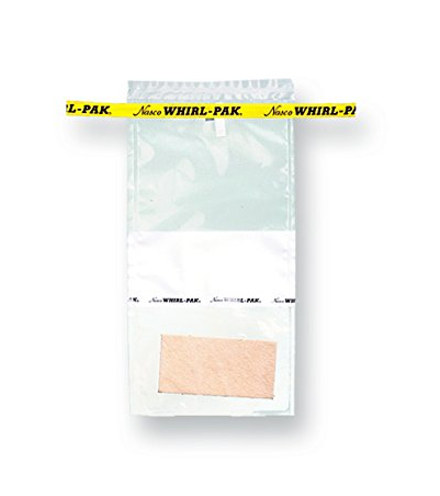 Speci-Sponge Bag, Cellulose, Dry, 4-1/2 in. x 9 in., 100/PK, Whirl-Pak, B01245