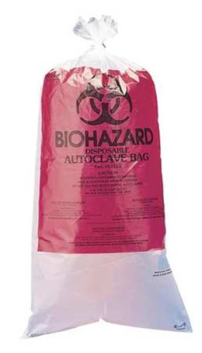 Bag, Polyethylene, Autoclavable, with Indicator Patch, 24 x 36 in., 15 to 20 gal Capacity, 100/PK, Bel-Art, F13162-0009