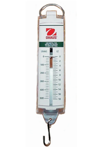Spring Mechanical Scales, 500 g x 20 g, Dual Scale, Model 8002-MA, Perfect for General Weighing, Force Experiments, Action-Reaction Demonstrations and Much More, Ohaus, 8000