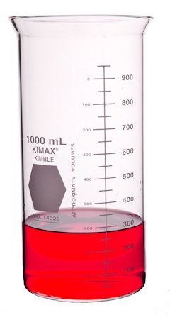 Graduated Beaker 1000 mL Tall Form without Spout, DWK, 14020-1000
