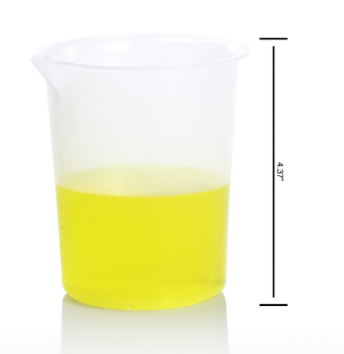 Low-Form Griffin Beaker 400 mL Polypropylene, 100 mL Graduations, EA, Bel Art Products, F26214-0000