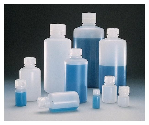 Nalgene Narrow-Mouth HDPE Bottle, 1/2 oz. (15 mL) with Polypropylene Screw Cap, Thermo Scientific, EA, 12/PK or 72/CS, 2002-9050